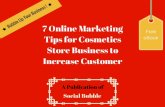 7 online marketing tips for cosmetics store business to increase customer