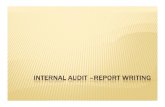 Internal audit report writing