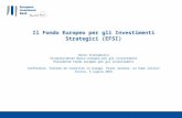 Il Fondo Europeo per gli Investimenti Strategici (EFSI)