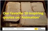 Our favorite 10 inspiring quotes on animation