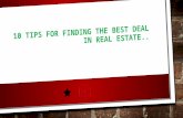 10 tips for finding the best deal in