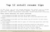 Top 12 retail resume tips
