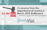 3 Lesson's from the Department of Justice's March 2015 Settlement