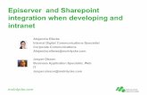 EPiServer and SharePoint integration when developing an intranet