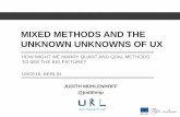Mixed methods and the unknown unknowns of ux uxce15