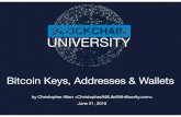 Bitcoin Keys, Addresses & Wallets