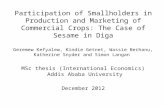 Participation of smallholders in production and marketing of commercial crops: The case of sesame in Diga