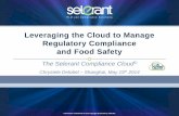 Managing Regulatory Compliance and Food safety With Cloud Data Supervision-Chrystele Delobel
