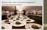 Know the roles of each employee in Catering Services