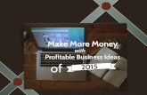 Make more money with Profitable Business Ideas of 2015