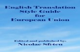 English Translation Style Guide for European Union