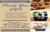 Hotel Sales Managers "Thank You Gifts"