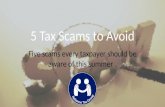 Five Tax Scams to Avoid