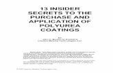 13 Insider Secrets to Purchase and Application of Polyurea