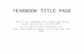 West Las Vegas Middle School Yearbook title page