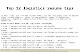 Top 12 logistics resume tips