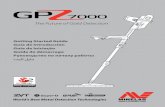 Instruction Manual, Getting Started Guide Minelab GPZ 7000 Metal Detector  English Language         web4901 0188-1