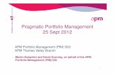Pragmatic portfolio management, Sept 2012