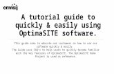 Using OptimaSITE software, a tutorial