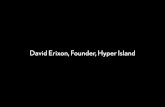 Дэвид Эриксон. Hyper Island