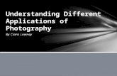 Understanding different applications of photography