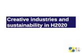 Sustainability and creative industries in Horizon 2020