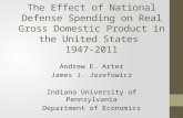 The effect of defense spending on the output of real Gross Domestic Product in the United States since 1947