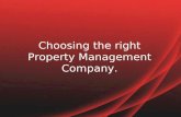 Choosing the right Property Management Company