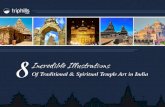 8 illustrations of traditional & spiritual temple art in india