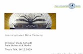 Learning-based Data Cleaning