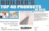 BUILDER Magazine Selects LUXE Linear Drains as No 9 Best New Product