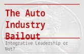 Auto bailout integrative leadership or not