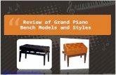 Review of grand piano bench models and styles