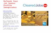 Refresh Your ClearedJobs.Net Job Seeker Profile, Win $250