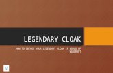 Legendary cloak Guide World of Warcraft