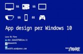 Windows 10 app design