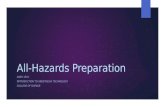 ANES 1501: M16 PPT - All-Hazards Preparation