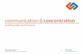 Communication & concentration