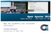 Why do students use recorded lectures (Open Apereo 2015)