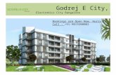 Affordable Flats at Godrej E City in Electronics City Bangalore