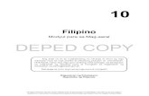 Filipino 10  learning material