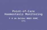 Point of-care haemostasis monitoring