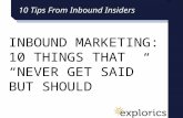 10 Things That Never Get Said About Inbound Marketing But Should