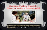 Grooms father speech how to write a meaningful one