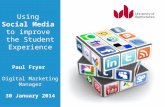 Using Social Media to improve the Student Experience