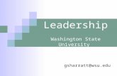 Wsu Leadership Is . . . Revised For November Seminar