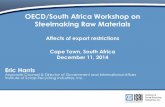 OECD South Africa Workshop on Raw Materials Export Controls December 2014
