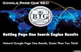 Getting Page One Search Engine Results