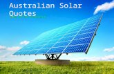 Australian Solar Quotes - Free Solar Panel & Power Quotes