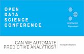 CAN WE AUTOMATE PREDICTIVE ANALYTICS?